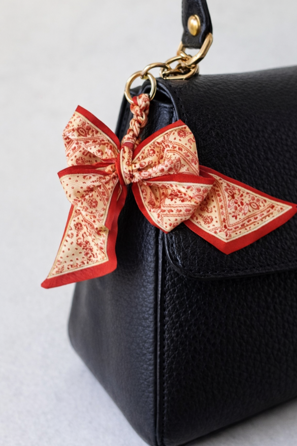 Red Paisley Bag Charm