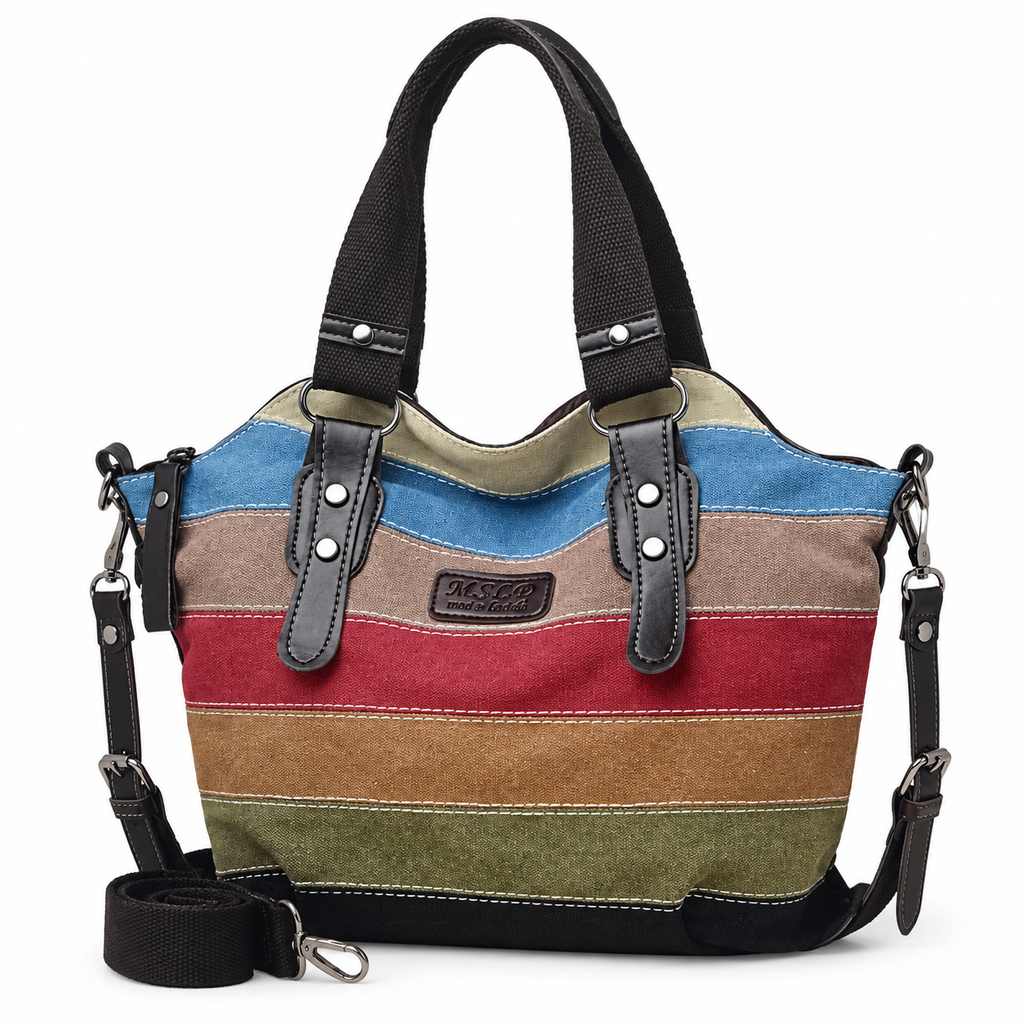 Autumn Trails Striped Handbag