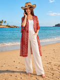 Rusty Red Sunset Evening Kimono