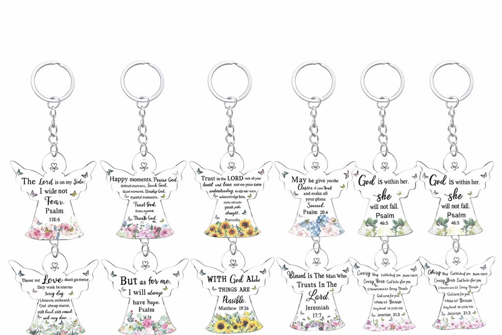 Faith Angel Keychains