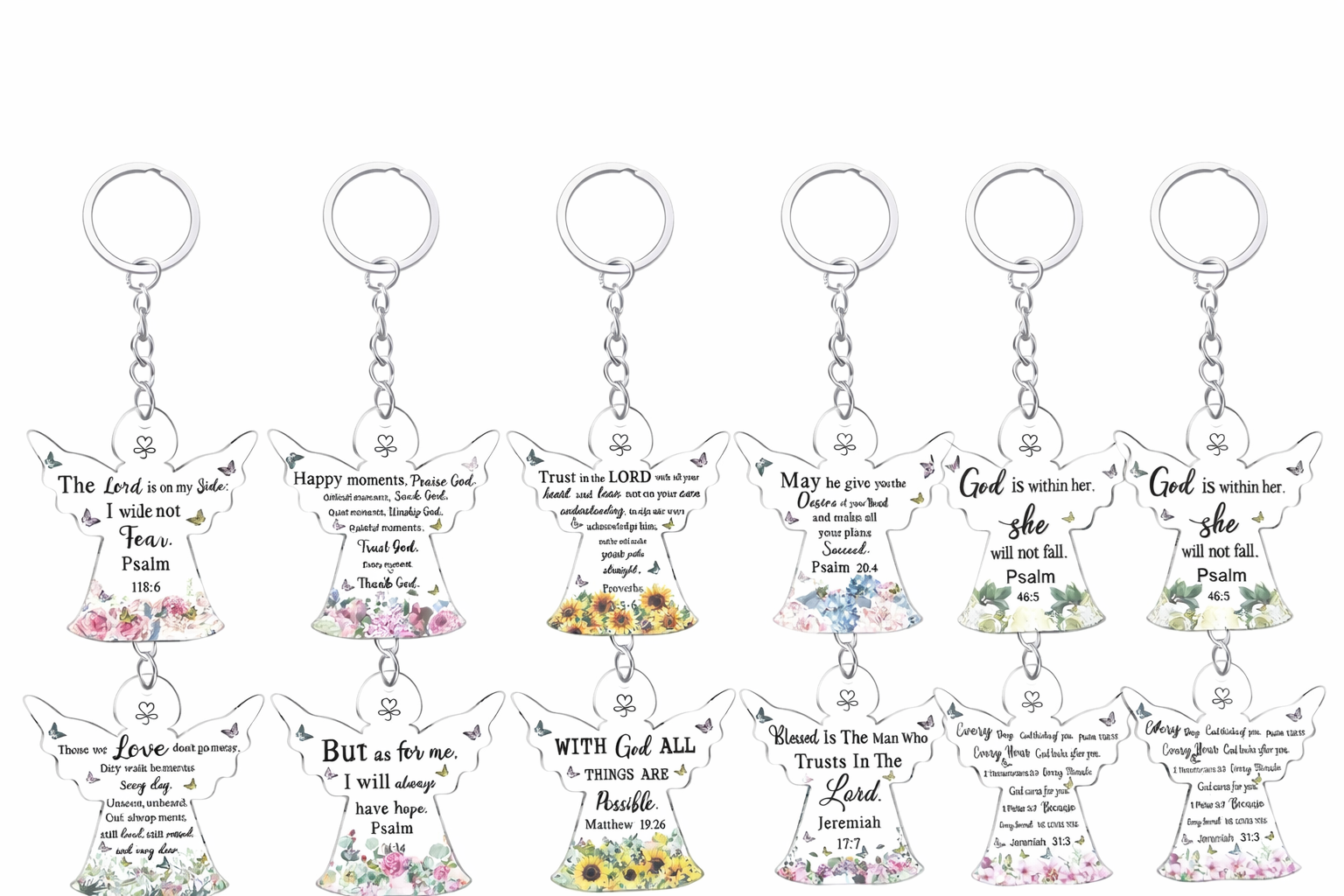 Faith Angel Keychains
