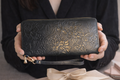Floral ALL Over Wallet-Black