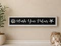 Wash Your Palms Coastal Bathroom Wall Sign – 26” Beach Bathroom Decor