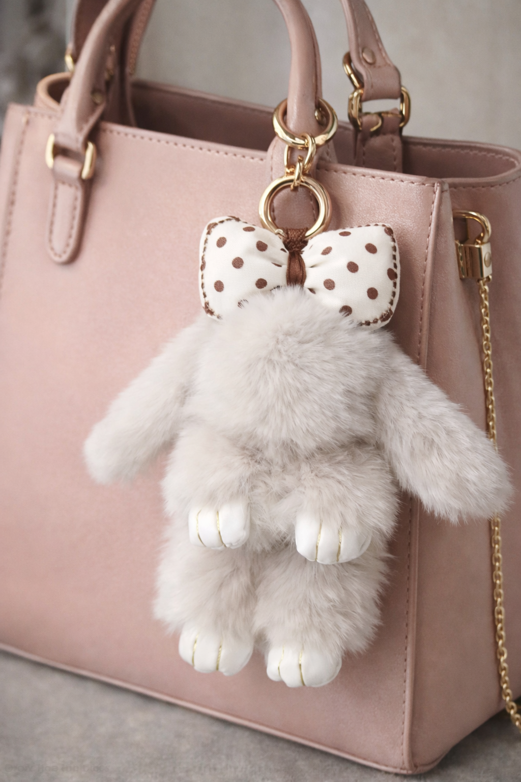 Fluffy Bunny Bag Charm Collection-Multiple Color Options