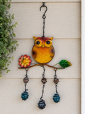 Colorful Metal Owl Hanging Garden Decor