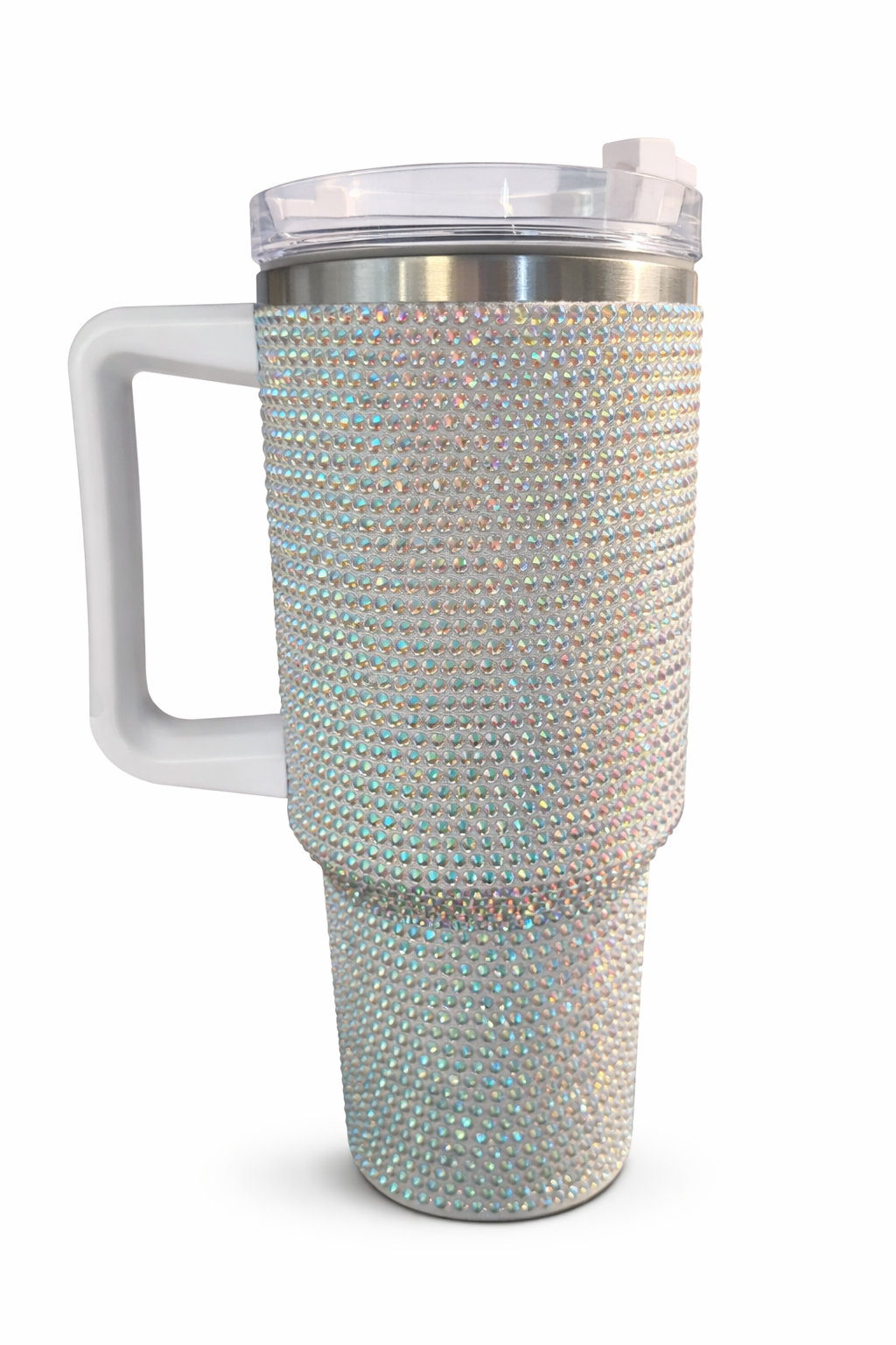 🤍  Sparkle Tumbler Cup – Rhinestone Glitter Insulated Cup with Lid & Straw