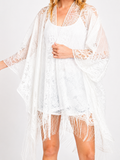 Ivory Coast Lace Fringe Kimono