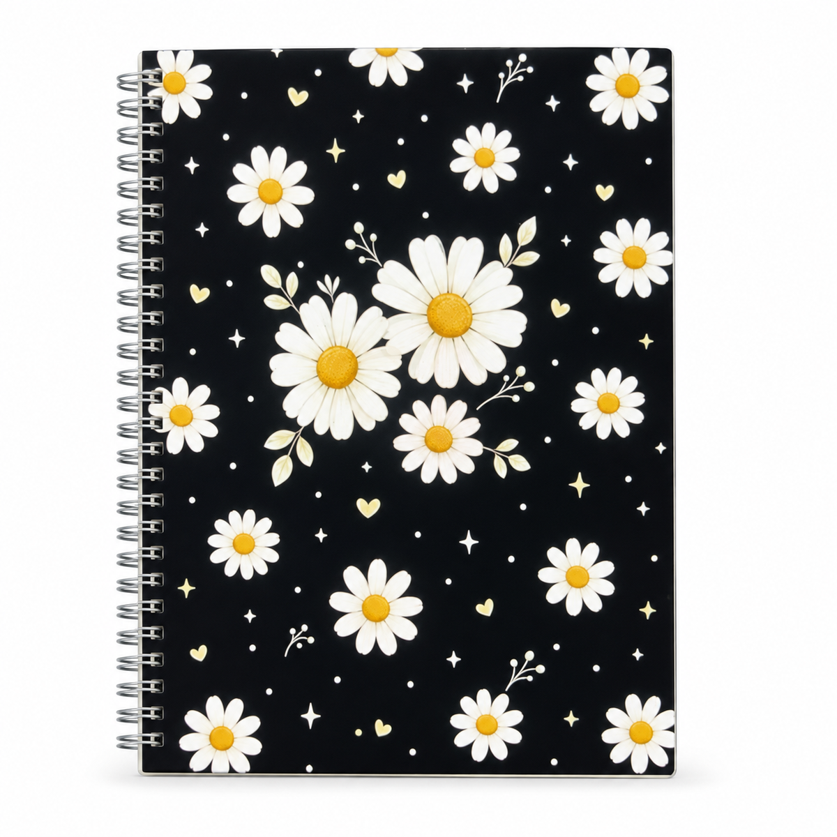 Midnight Daisy Spiral Notebook