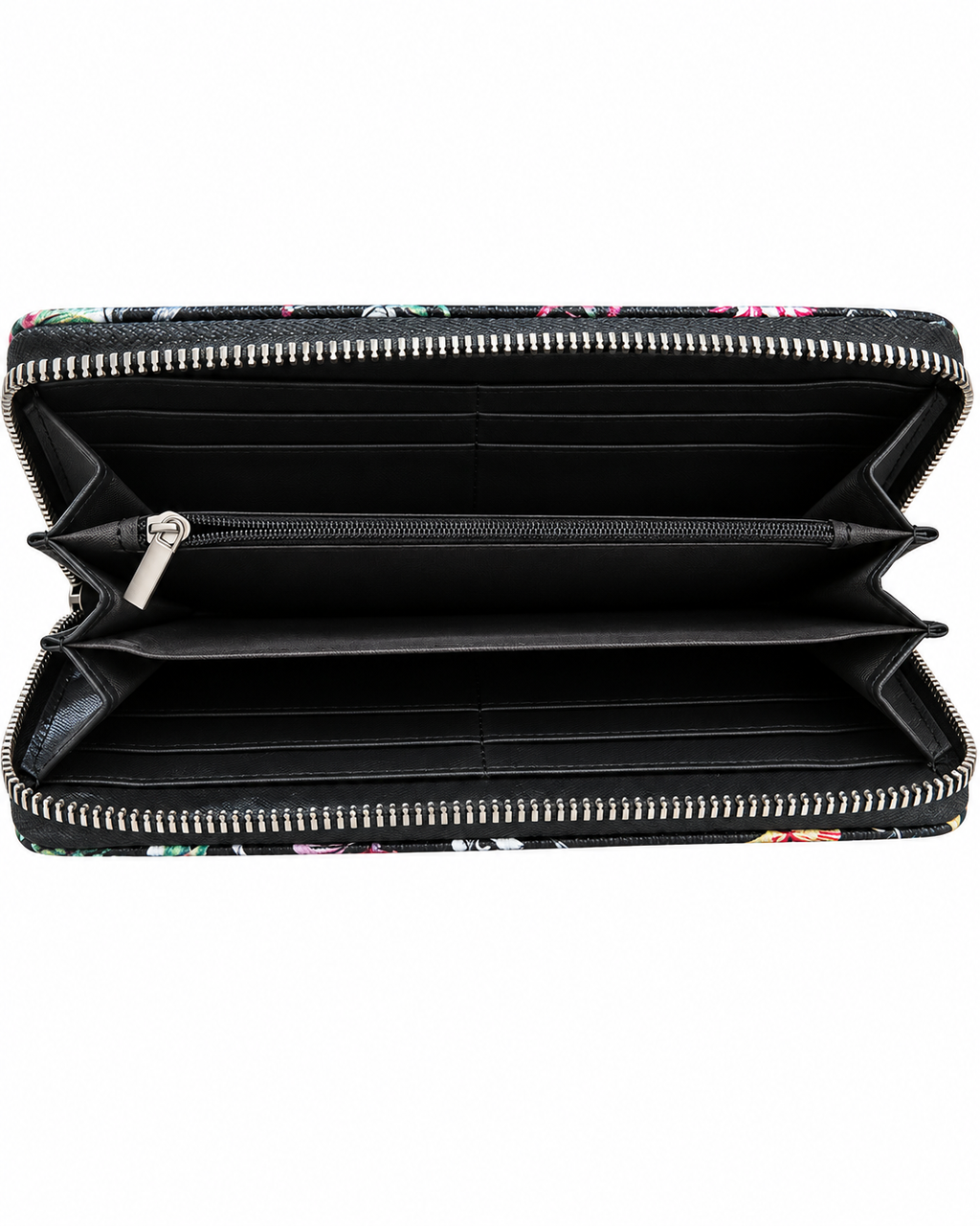 Midnight Garden Floral Wristlet Wallet