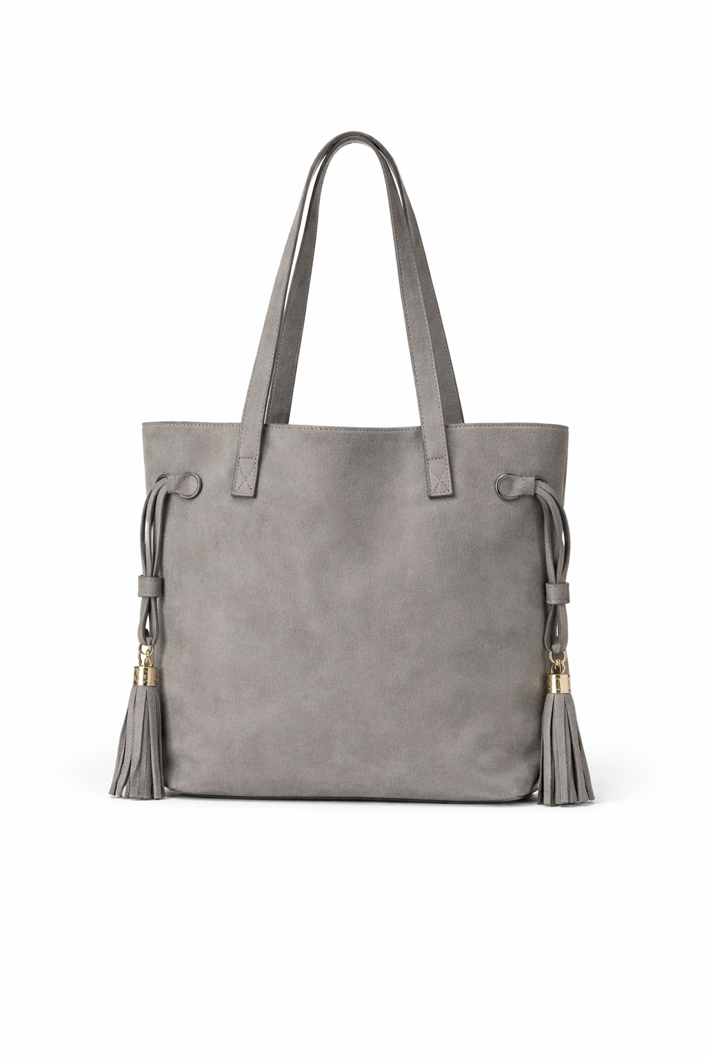 Gray Faux Tassel Bag