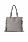 Gray Faux Tassel Bag