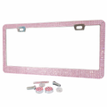 Pink Bling with Glitter Rhinestones License Plate Frame