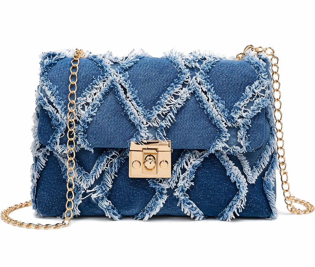 Frayed Denim Crossbody