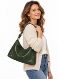 Boho Shoulder Bag with Woven Strap – Slouchy Hobo Style Handbag-Multiple colors