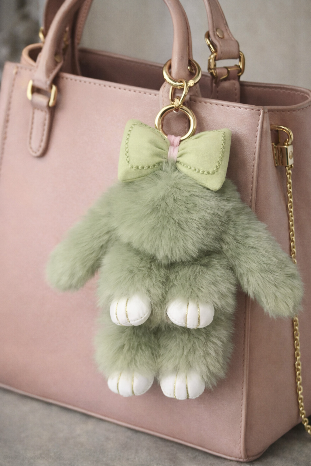 Fluffy Bunny Bag Charm Collection-Multiple Color Options