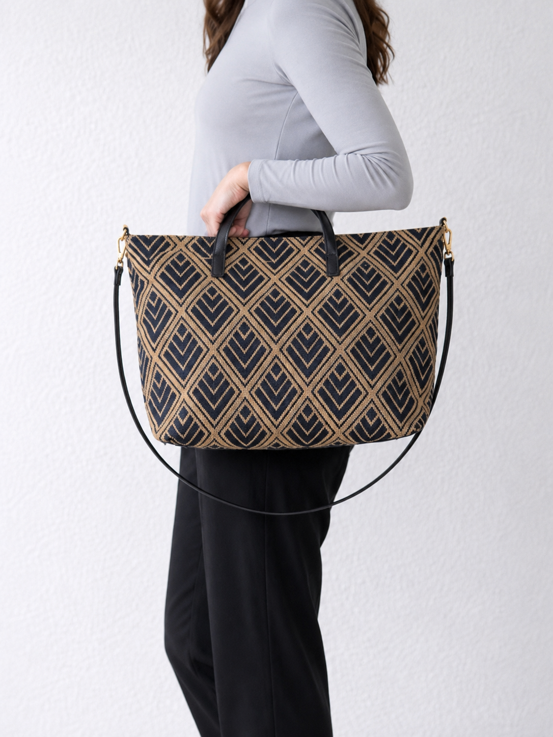 Diamond Print Tote Bag