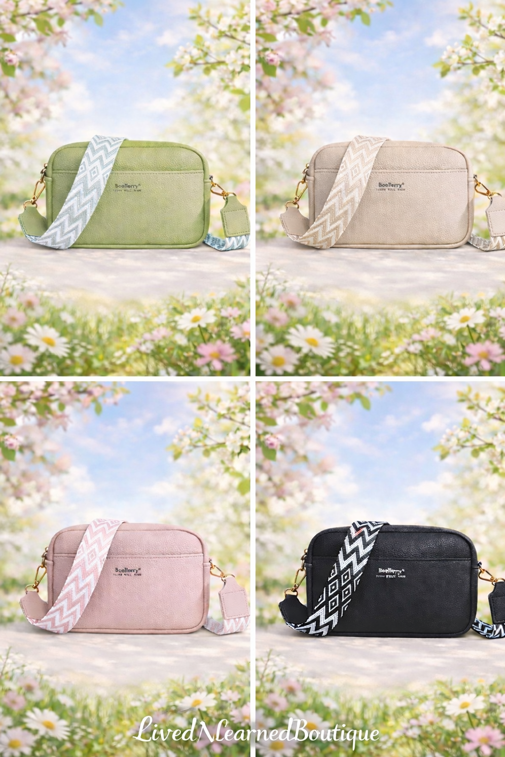 Blossom Breeze Crossbody Bag for Women-Multiple Color Options