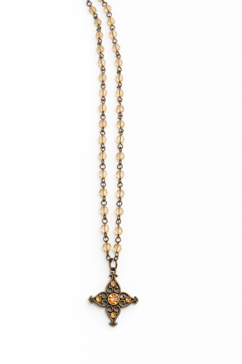 Golden Whisper Cross Necklace