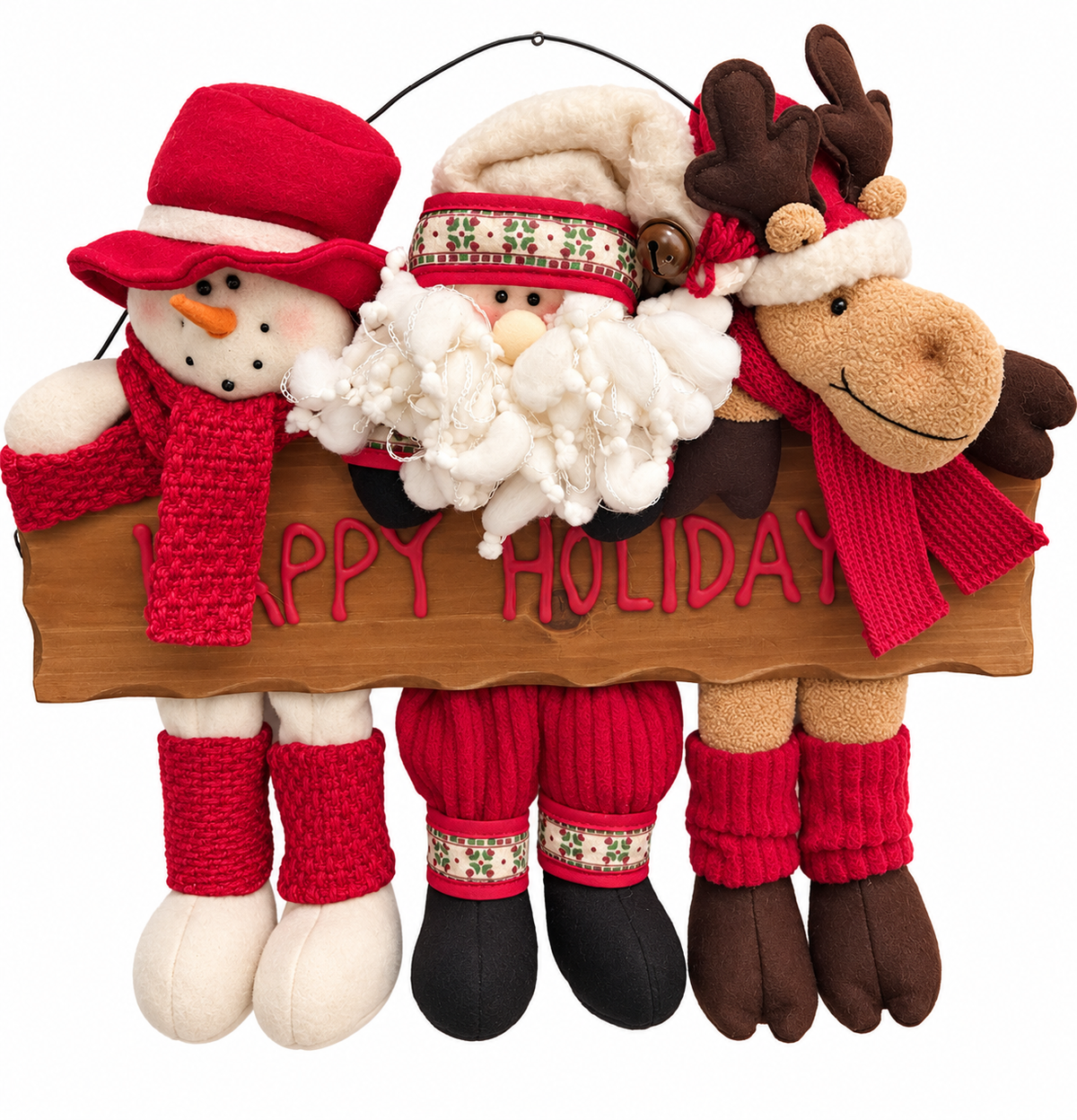Happy Holidays Christmas Friends Wall Hanging