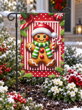 Sweet Christmas Gingerbread Garden Flag