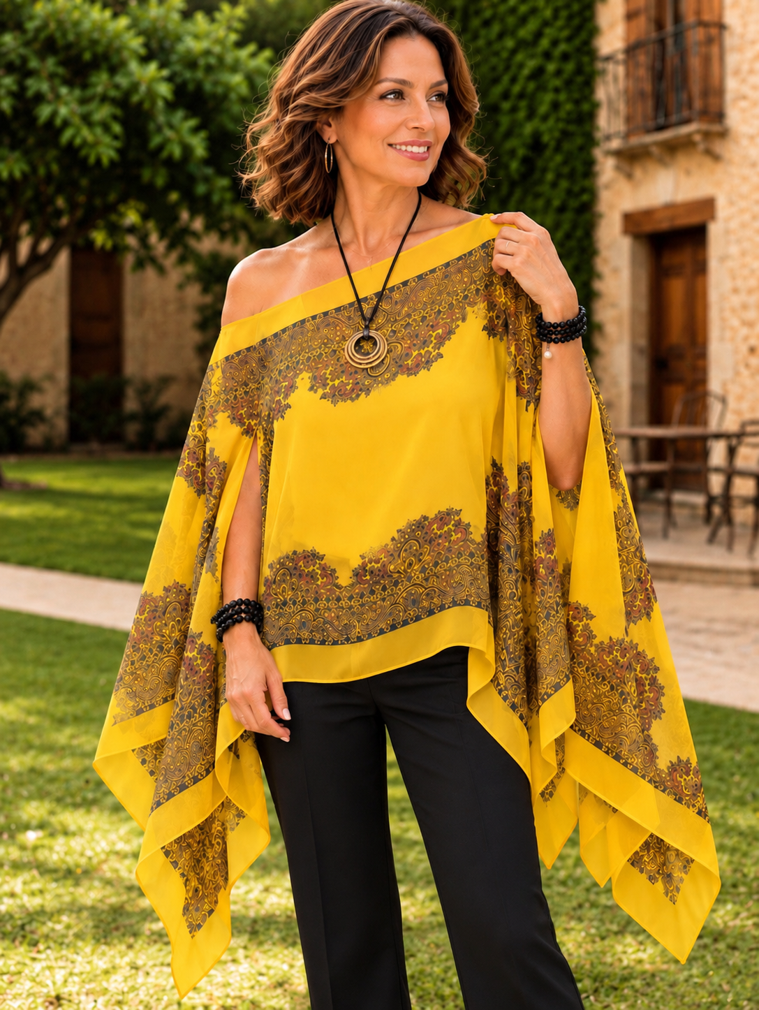 The Serena Sheer Poncho Top-Multiple Color Options