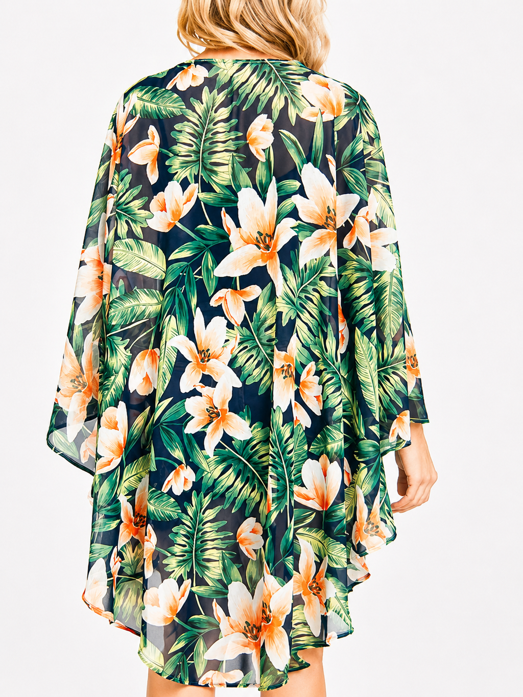 Tropical Escape Navy Kimono