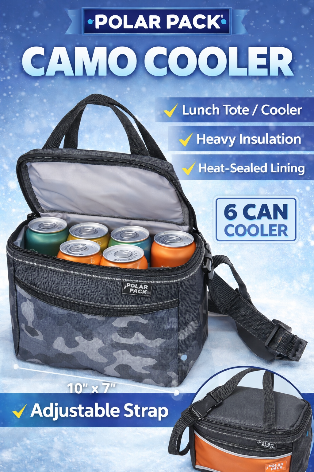Camo Front Lunch Tote