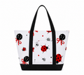 Ladybug Tote Bag – Cute Red and Black Ladybug Print Shoulder Bag for Everyday Use