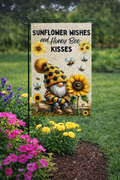 Sunflower Wishes Garden Flag