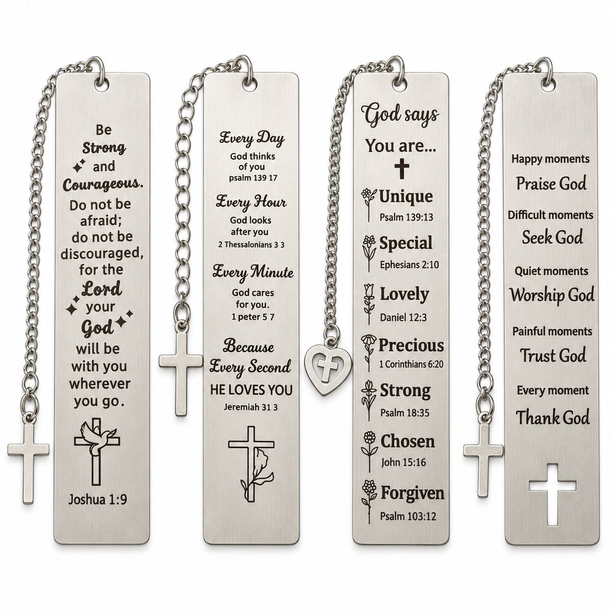 Words of Faith Metal Bookmark Collection