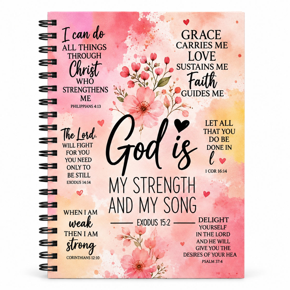 Faith & Strength Inspirational Spiral Notebook
