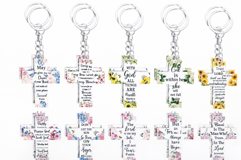 Faith Cross Keychains