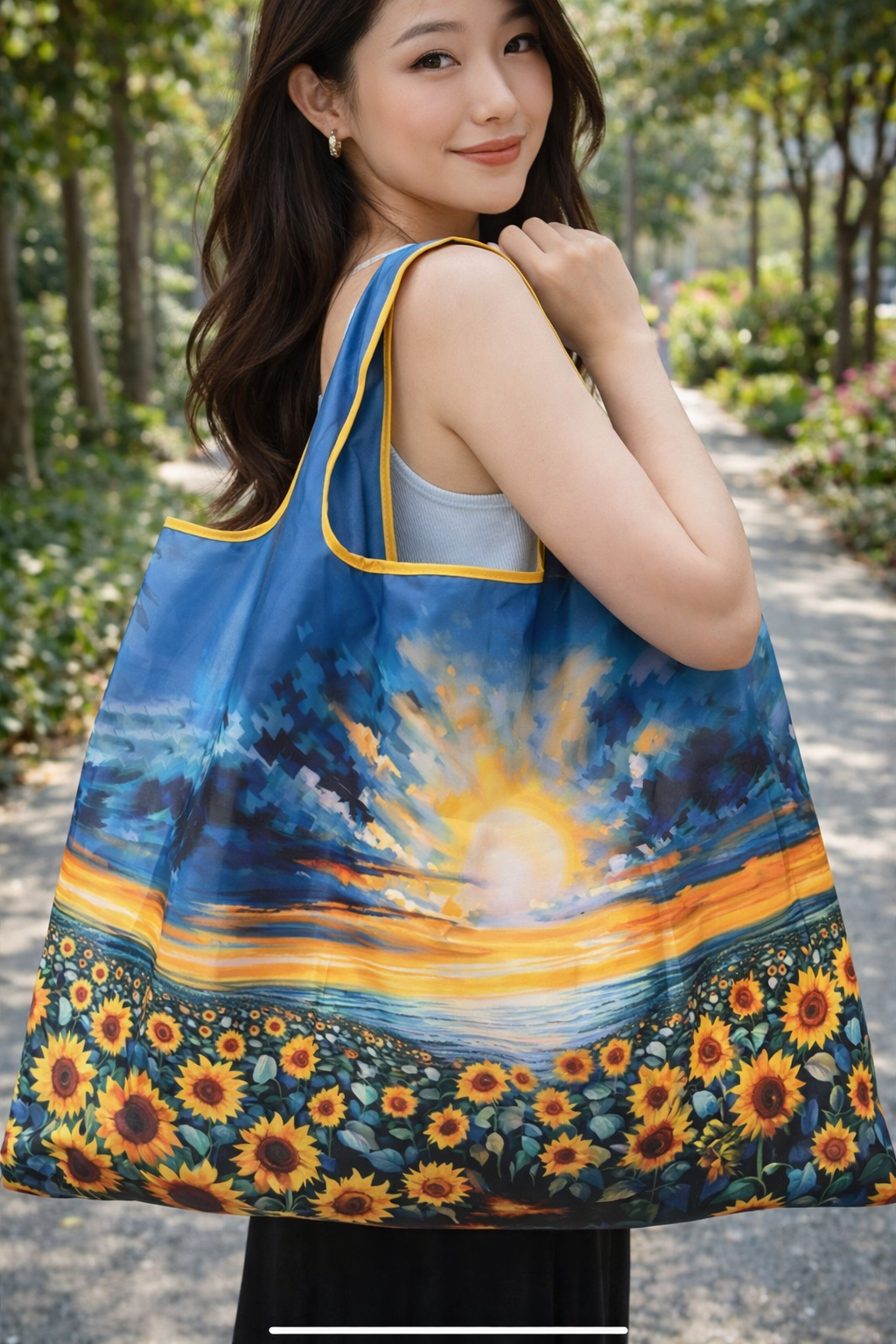 Sunrise In Bloom Reusable Tote Bag