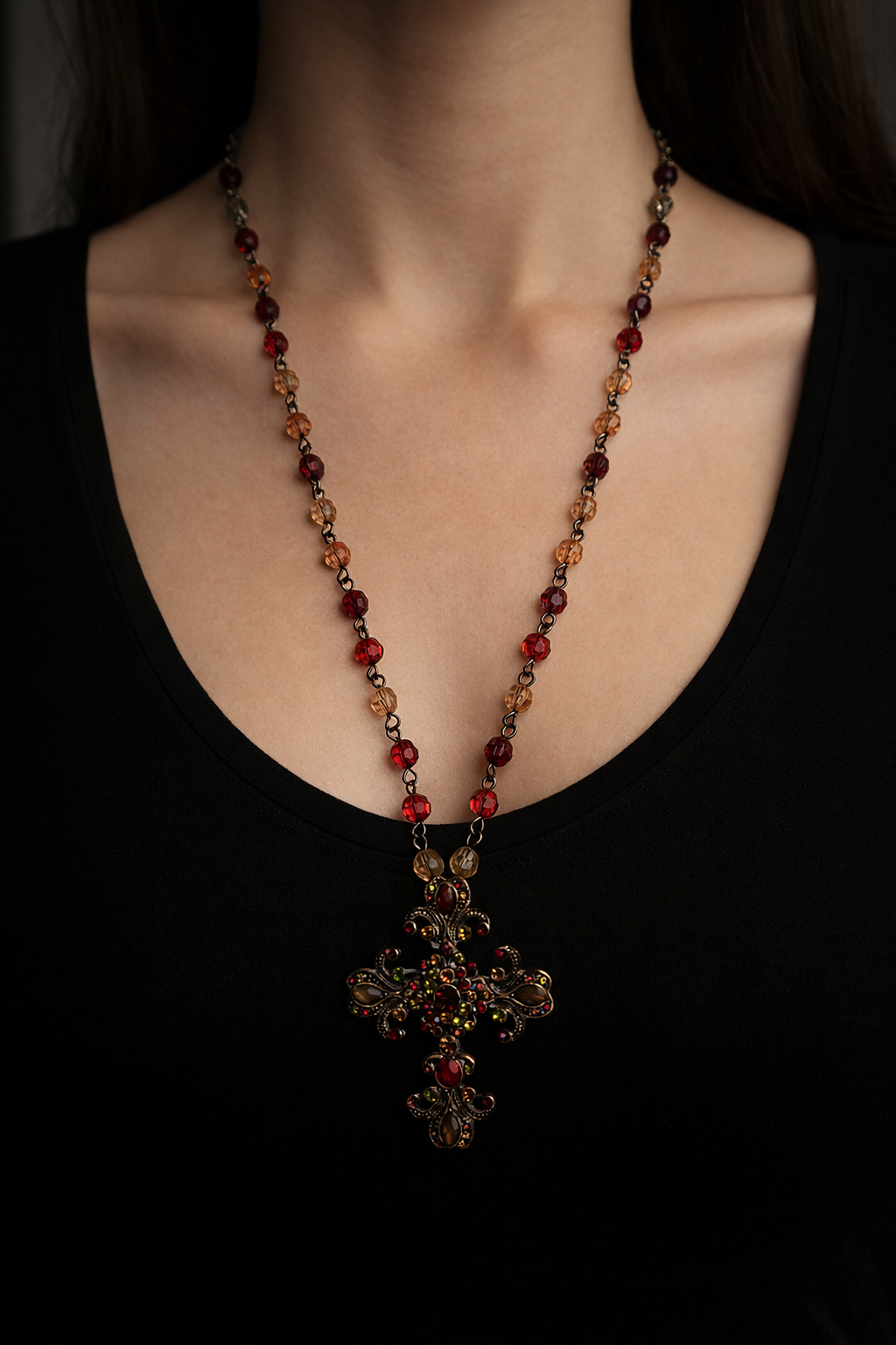 Crimson Grace Cross Necklace