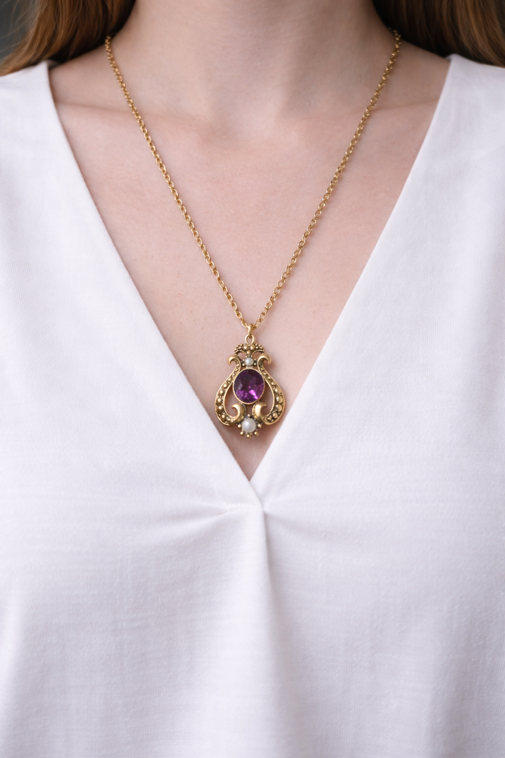 Regal Amethyst Necklace