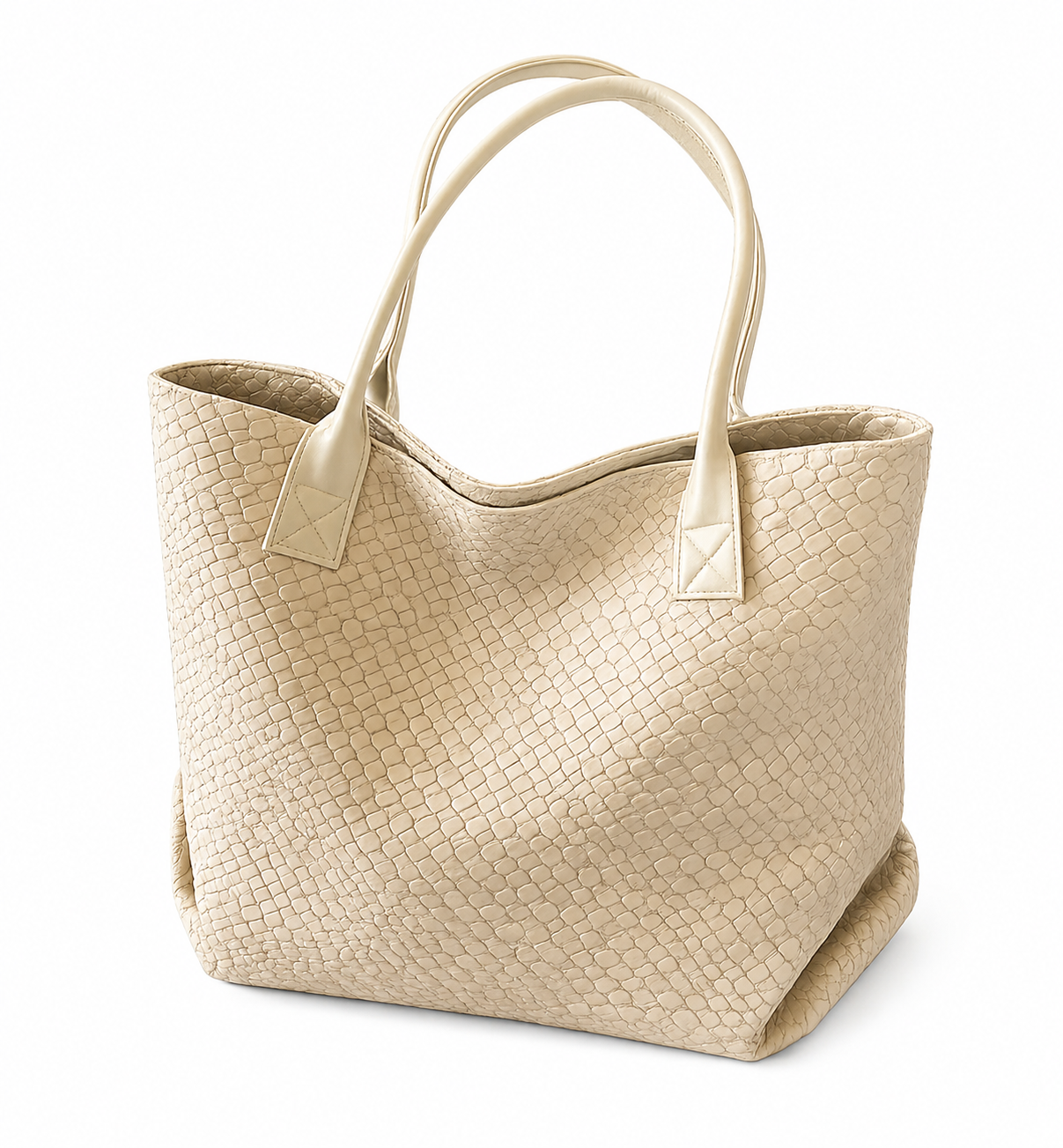 Woven Texture Hand Bag – Lightweight Shoulder Handbag, Spacious Everyday Purse -Multiple Color Choices