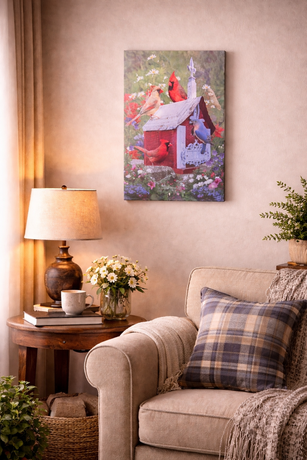 Cardinal Led Canvas Print