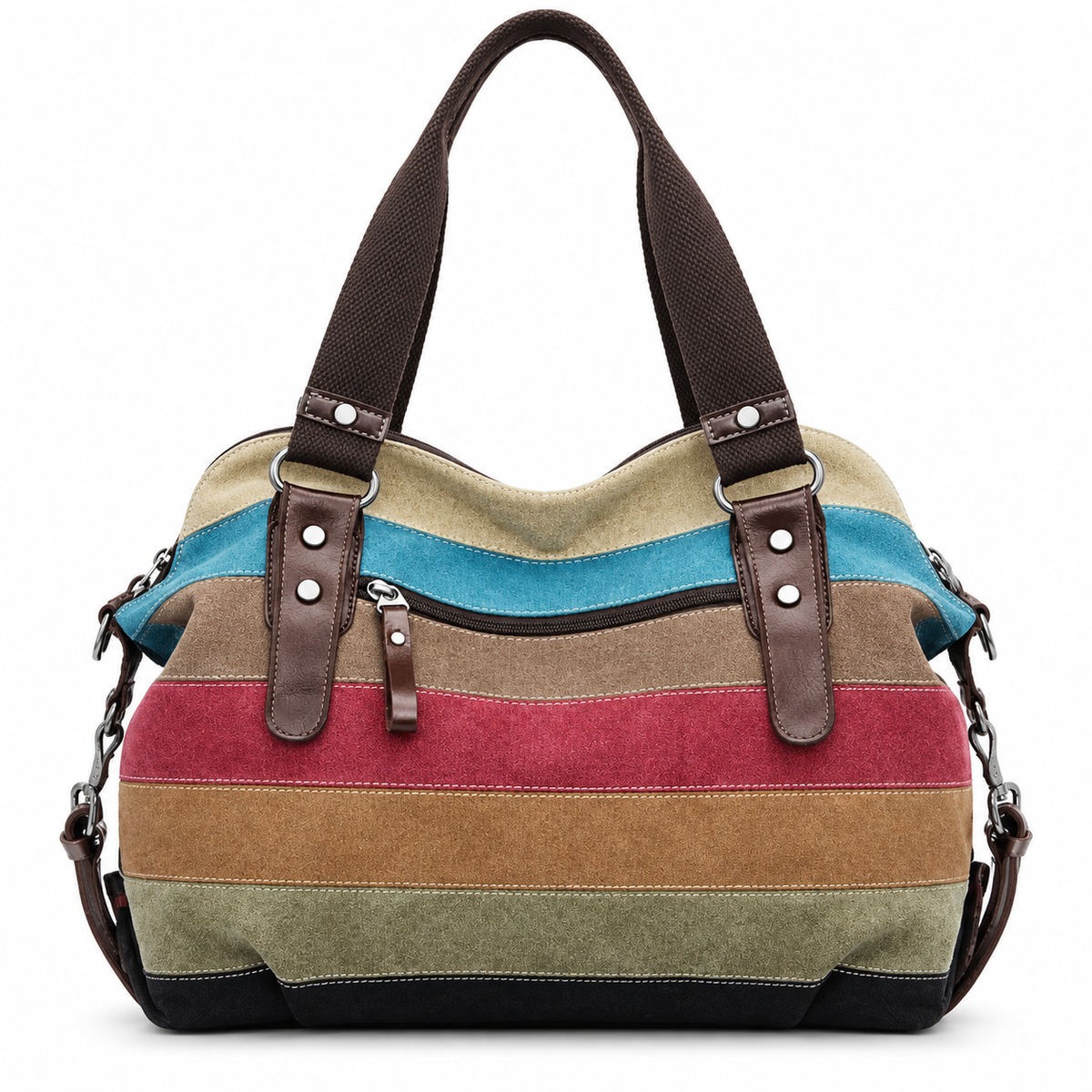 Autumn Trails Striped Handbag