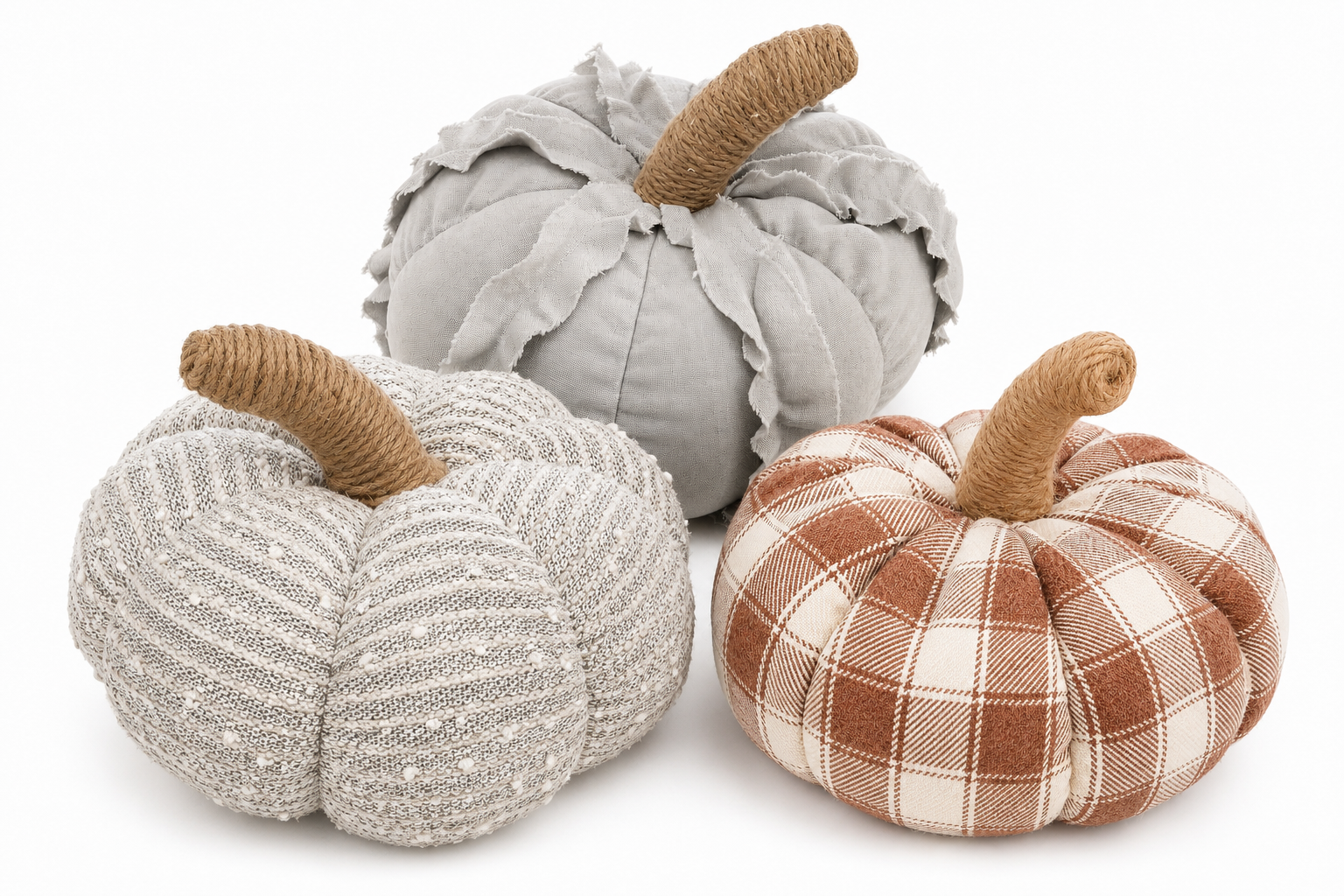 Decorative 13 inch Fabric Pumpkins-Multiple Color Choices