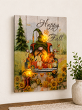 Happy Fall Lighted Led Canvas Wall Art