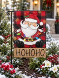 Jolly Ho Ho Ho Santa Garden Flag