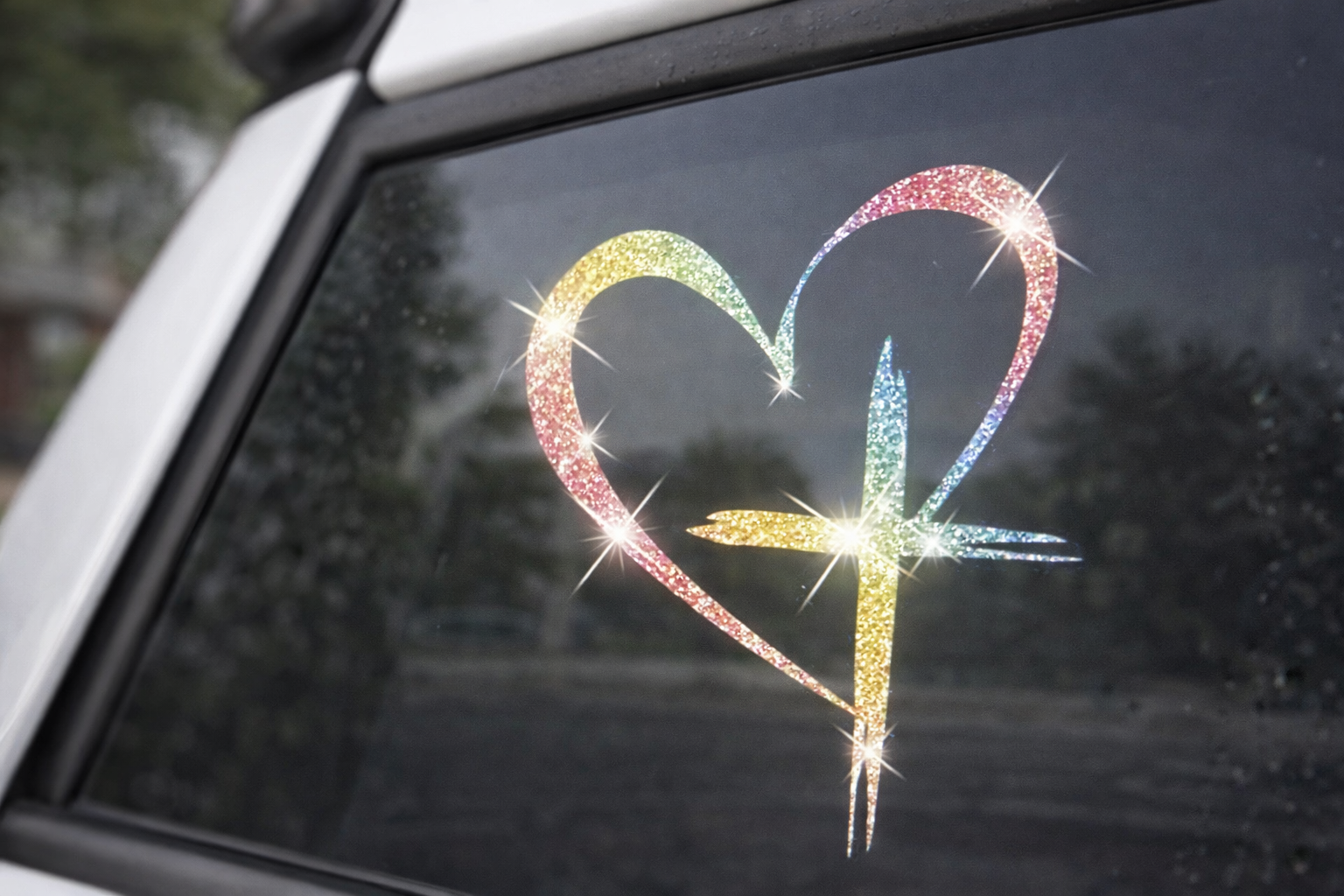 Rainbow Faith Sparkle Sticker