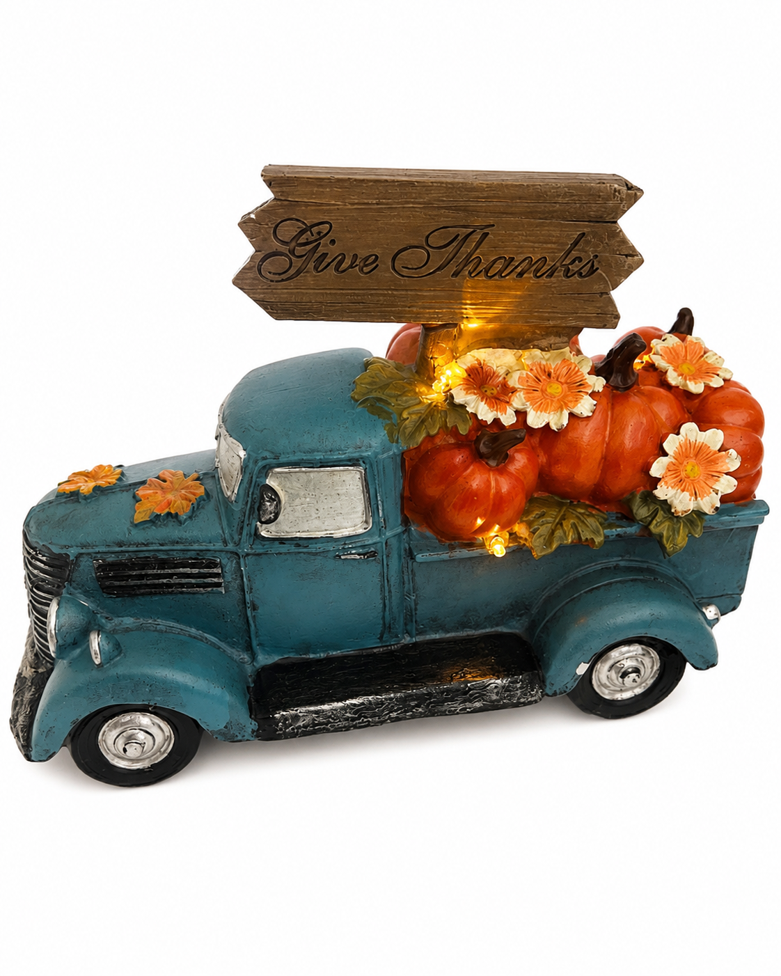 Lighted Vintage Give Thanks Pumpkin Truck Décor