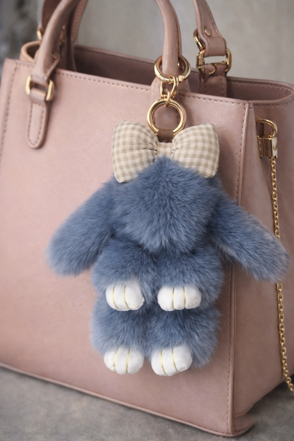Fluffy Bunny Bag Charm Collection-Multiple Color Options