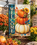 Autumn Welcome Pumpkin Garden Flag