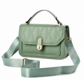 Sage Serenity Quilted Crossbody Handbag