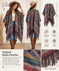 Striped Boho Poncho