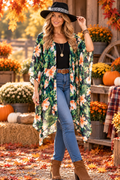 Tropical Escape Navy Kimono