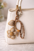 Plaid Flower Charm