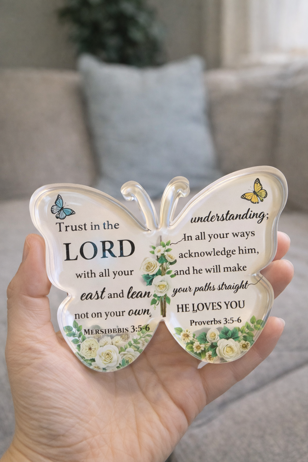 Acrylic Butterfly-Trust in the Lord